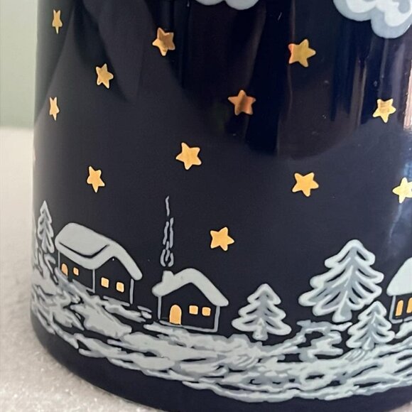 Waechtersbach, W. Germany WINTER DREAMS Blue with Gold accents/ PAIR - 2 - Mugs - Picture 3 of 9